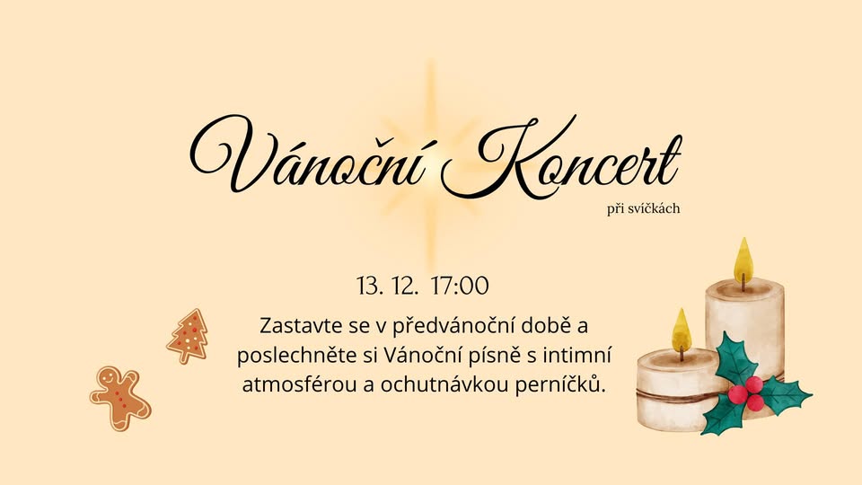 Vánoční koncert při svíčkách